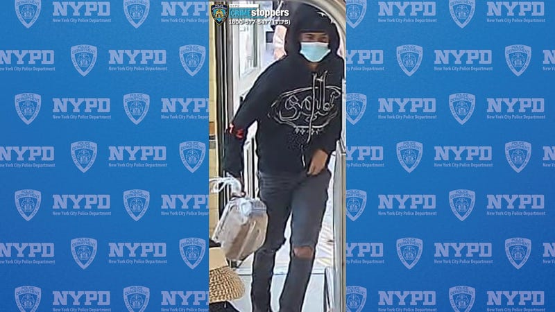 One of five suspects sought in the robbery of a food delivery worker in Sunset Park, Brooklyn last month.