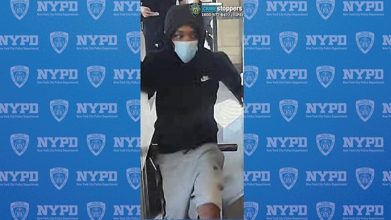 One of five suspects sought in the robbery of a food delivery worker in Sunset Park, Brooklyn last month.