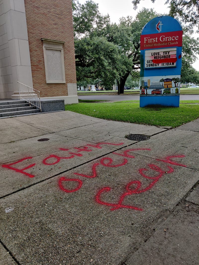Vandalization at a New Orleans church