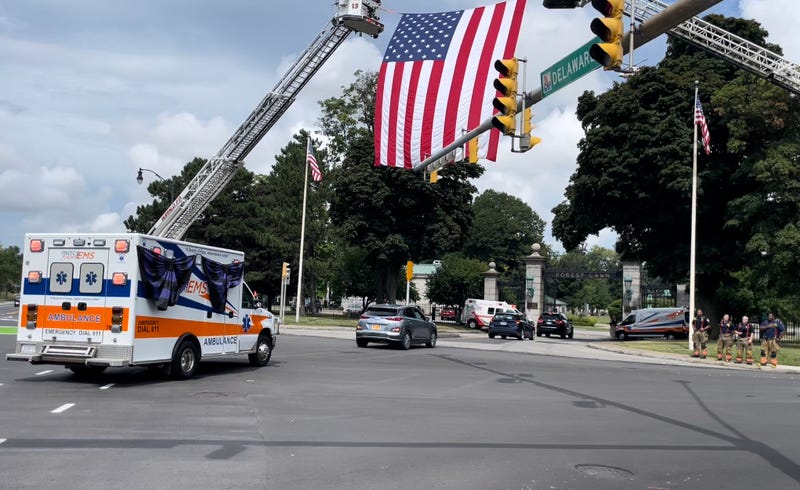 Funeral procession for Douglas Baker