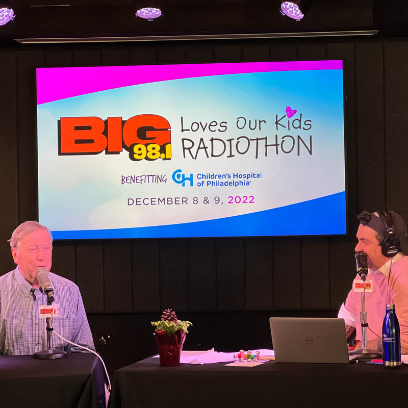 Ray Didinger with Coop at 21st Annual BIG 98.1 Loves Our Kids Radiothon