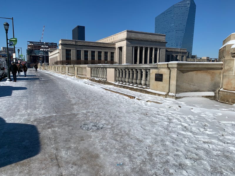 Unsafe sidewalk in Center City