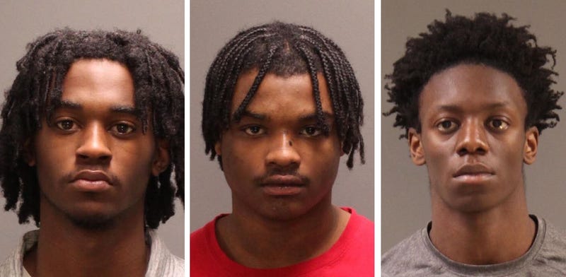 From left: Jamaal Tucker, 18; Ahnile Buggs, 18; and Jehrmad Carson, 18