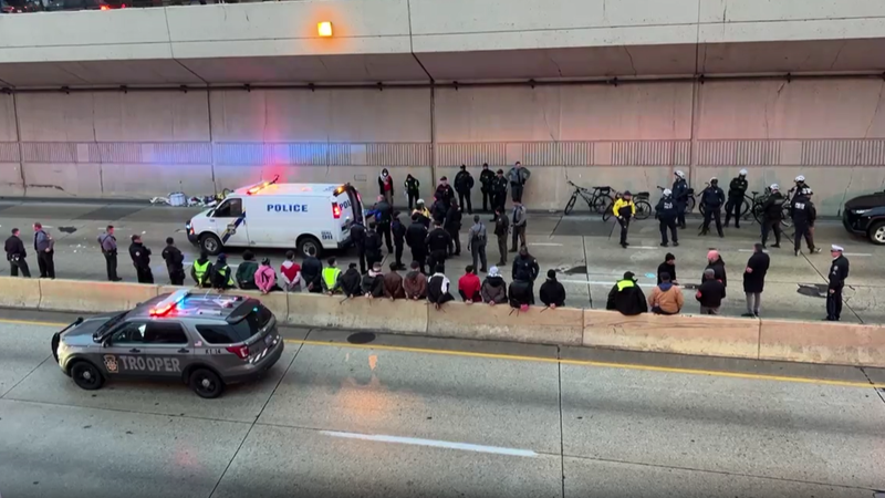 Pennsylvania State Police arrested dozens of demonstrators who took to the Vine Street Expressway on Saturday to protest against the Israel-Hamas war and prompted Philadelphia police to shut down traffic in both directions.