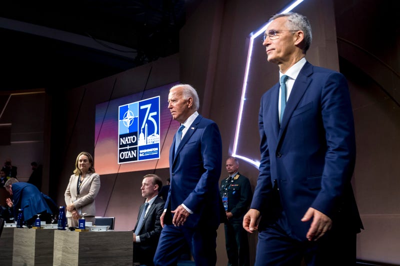 President Joe Biden and NATO Secretary General Jens Stoltenberg meet with heads of state from across the alliance at the NATO Summit 