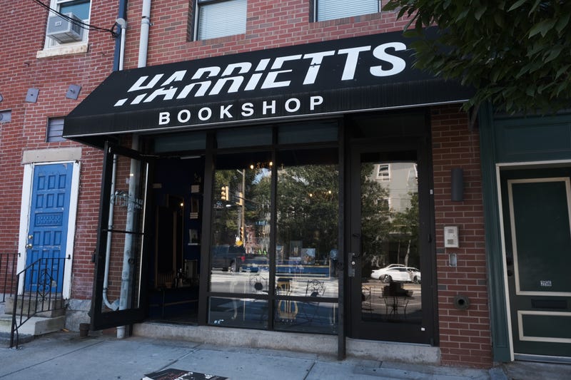 The storefront of Harriet's Bookshop in Fishtown.