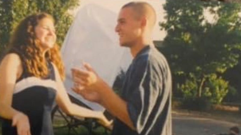 Noga Senderowitsch and Iair Horn in Merom Golan, Israel, c. 2000