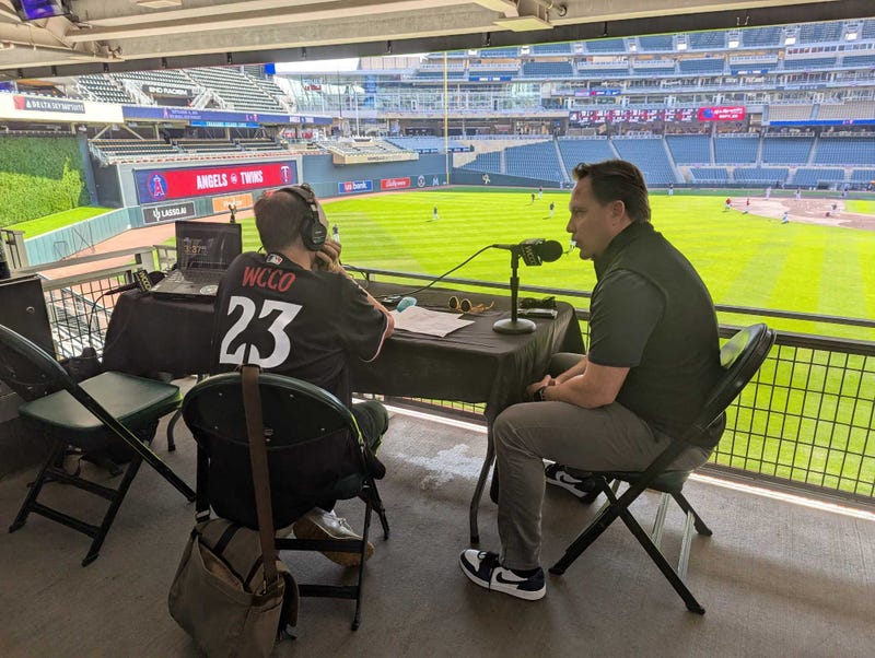WCCO's Jason DeRusha live at Target Field with President of Baseball Operations Derek Falvey.