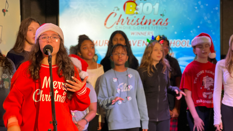 B101's K-8 Division 2023 Christmas Choir Competition Champions Murray Avenue School Perform at B101