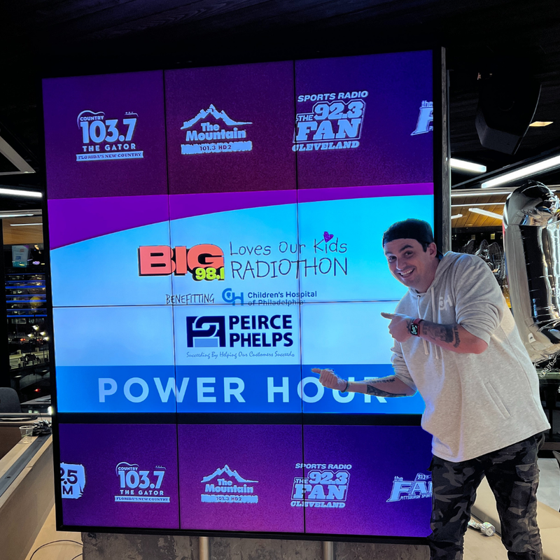 Thank you to Peirce Phelps, our 5PM-6PM Power Hour Sponsor on 12/8 for our 21st Annual BIG 98.1 Loves Our Kids Radiothon