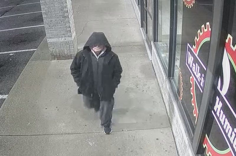 Suspect outside of Ferndale business