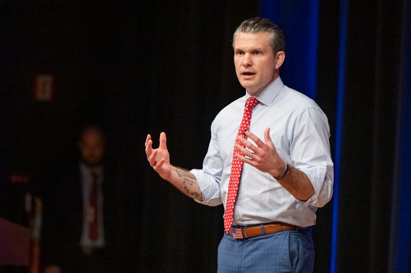 Defense Secretary Pete Hegseth holds a town hall meeting for Department of Defense personnel at the Pentagon, Feb. 7, 2025