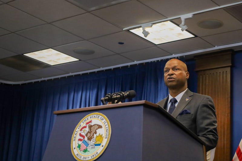 House Speaker Emanuel “Chris” Welch, D-Hillside, discusses the state budget at a June 16 signing ceremony.