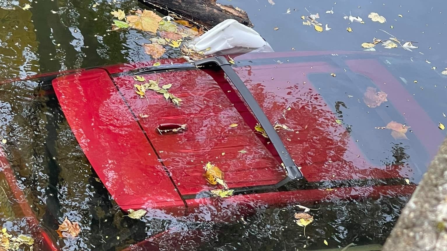 Kennett Square police officer makes water rescue from submerged SUV