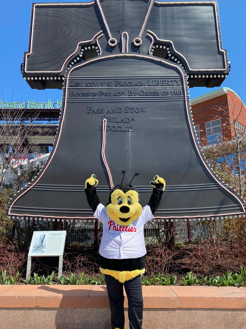 Buzzbee at Phillies Opening Day