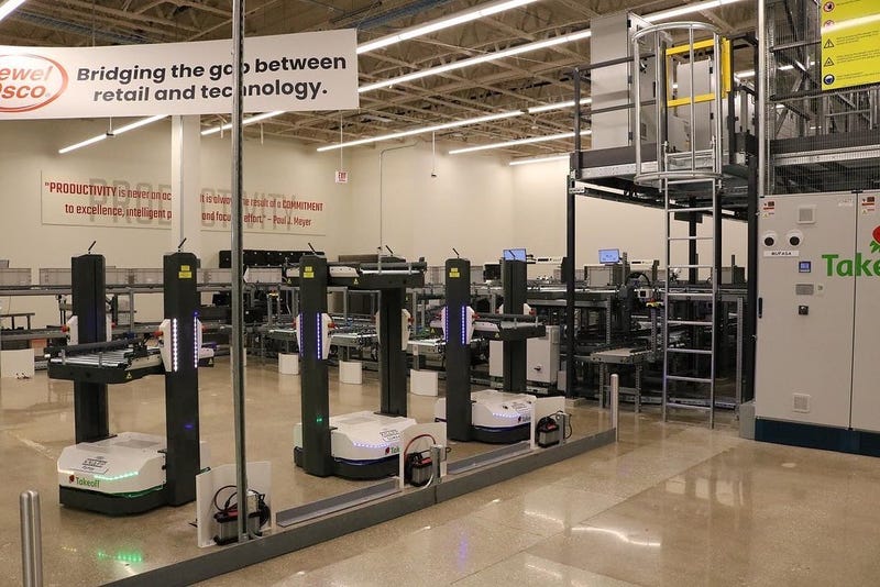 Itasca-based Jewel-Osco has launched the first of what it calls "micro-fulfillment centers" in the western suburbs that allows for a seamless customer shopping experience by pairing a brick-and-mortar store with home delivery through artificial intelligence.