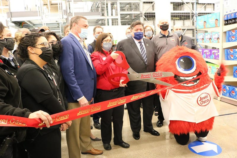 Jewel-Osco President Mike Withers said robots at the "micro-fulfillment center" fill about 60 percent of a customer’s list, and Jewel-Osco associates or “pickers” comb the adjacent Westmont supermarket for others things like fresh meat, dairy, and vegetables to complete the lists.