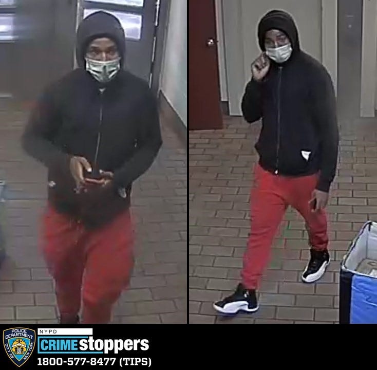 Security cameras captured images of the suspect.