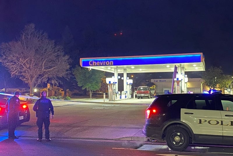 A bomb squad has shut down a station in Pleasant Hill after two people were allegedly found with an explosive device.