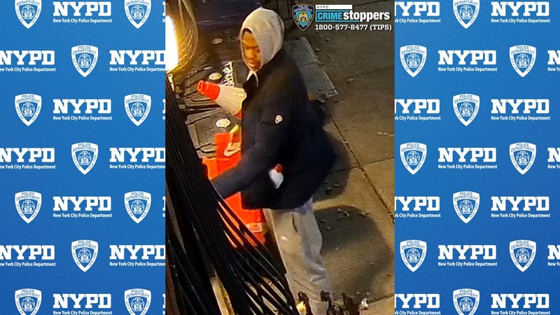 The NYPD is seeking a man who is wanted in connection with three arson incidents outside 100 Ralph Ave. in Bed-Stuy, Brooklyn.