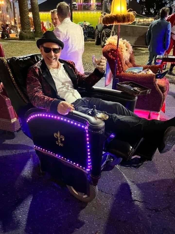 Awesome LED Chair on the Parade Route