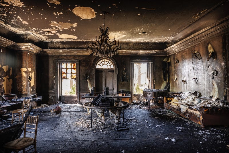 arson fire at governor's mansion 