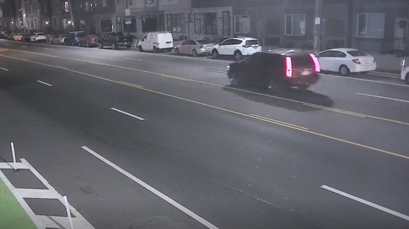 Philadelphia police believe this red SUV was involved in a hit-and-run early Wednesday morning.