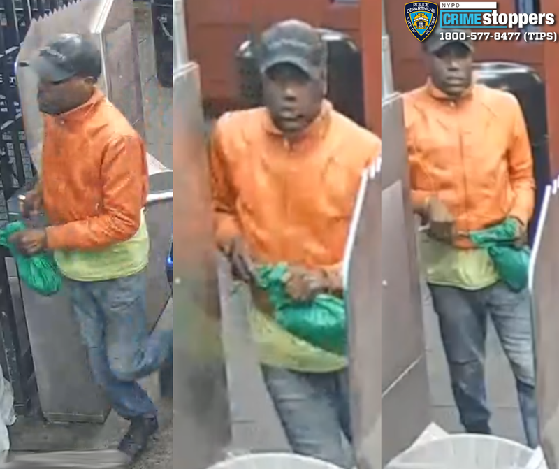 Police are searching for a man who allegedly attacked a woman using a branch at a Brooklyn subway stop