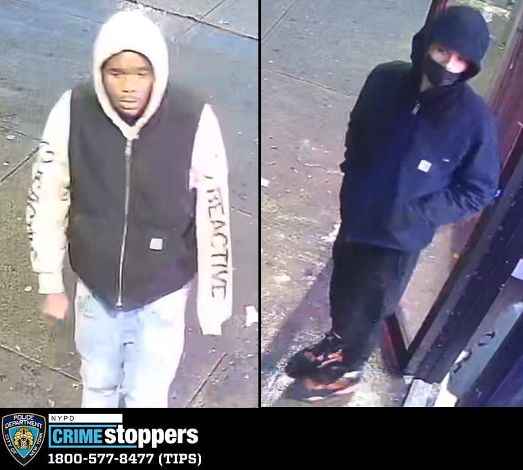 Police are searching for two suspects in Tuesday's shooting