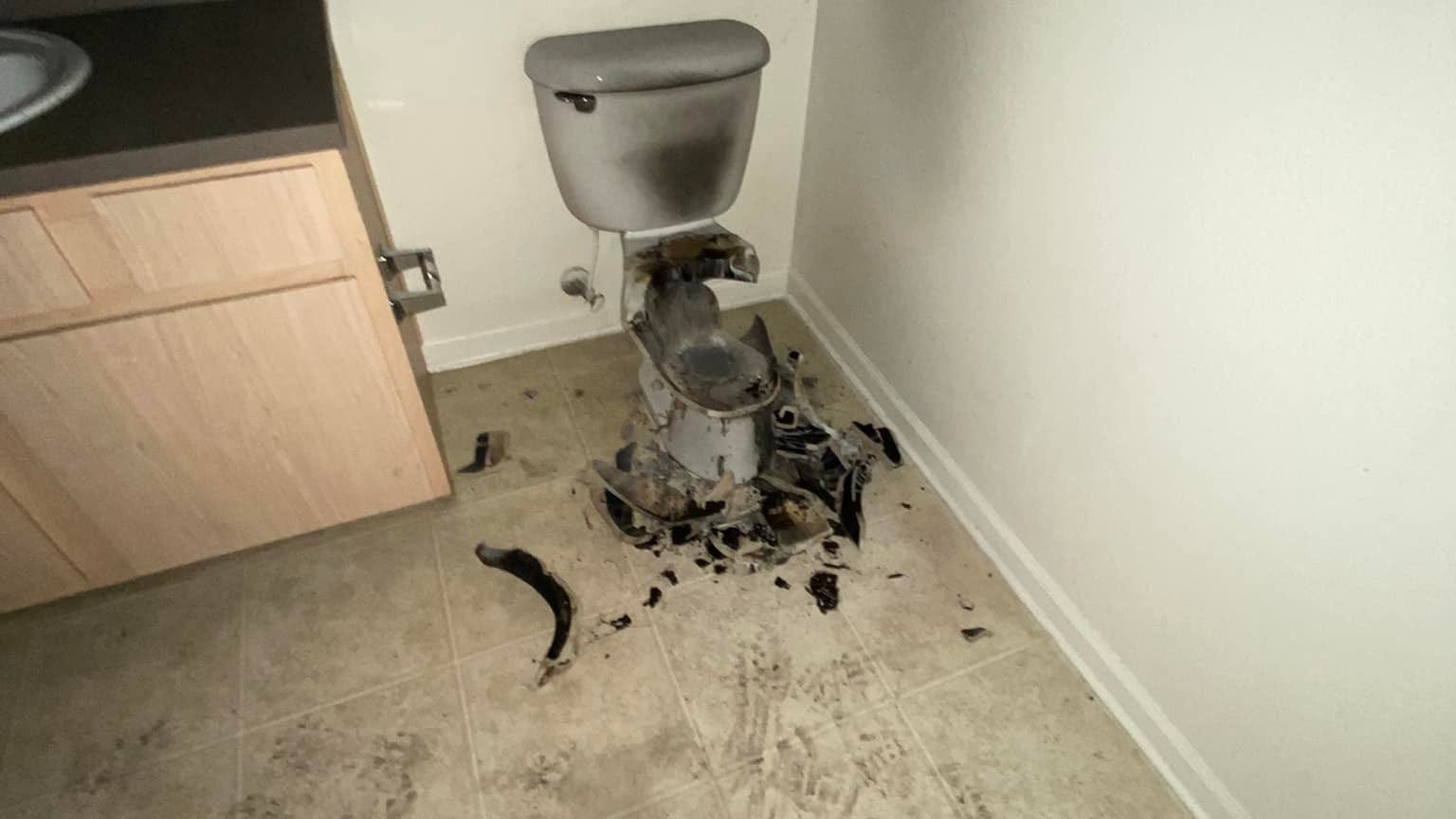 Lightning bolt makes shocking journey into Oklahoma bathroom