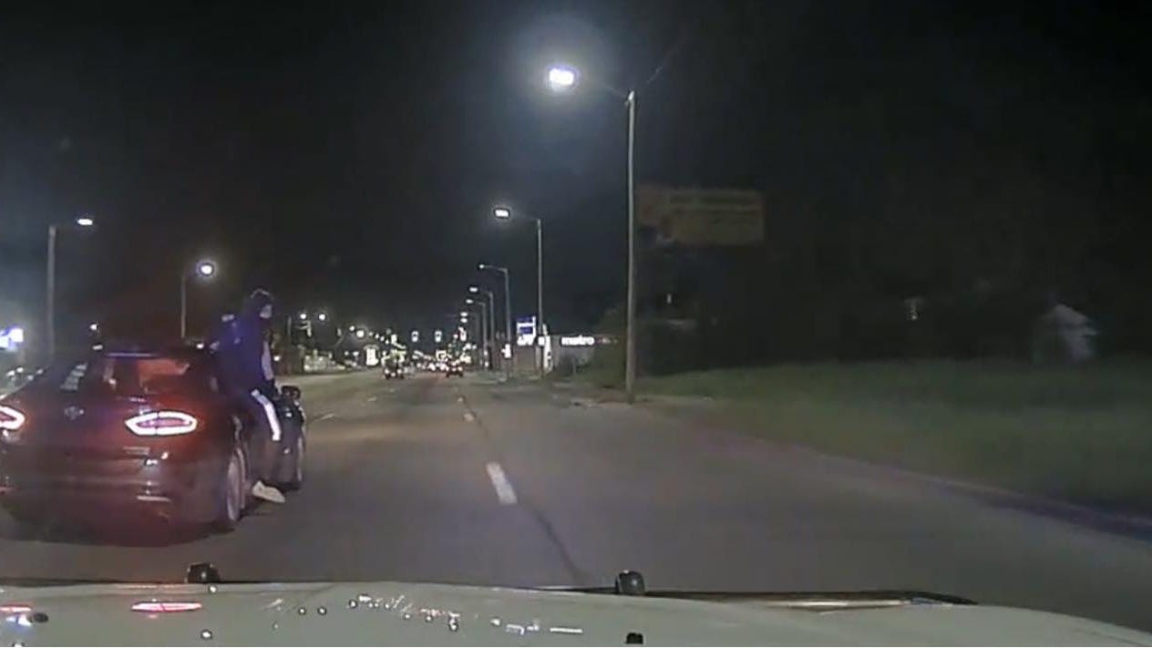 DPD 'aggressively' searching for suspects who opened fire on officers, damaged squad car in early morning pursuit [PHOTOS]