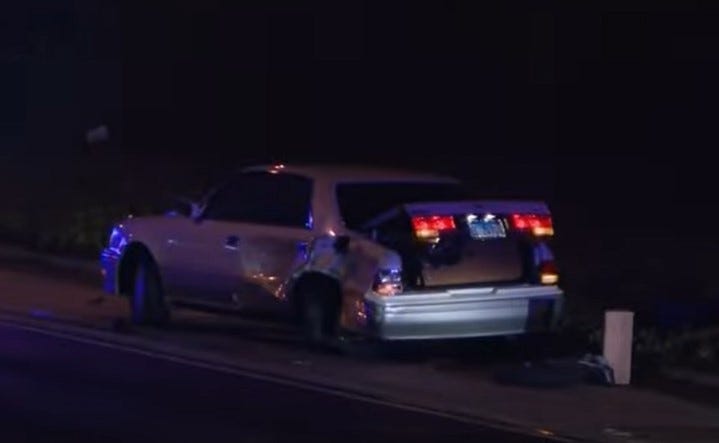 crashed car on I-290
