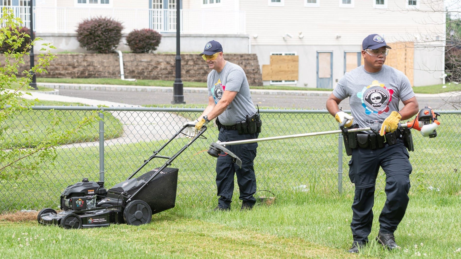 Camden police aim to cut crime rates by cutting seniors' grass