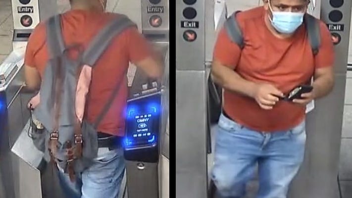 NEW VIDEO: NYPD seeks man who filmed up woman's skirt on E train