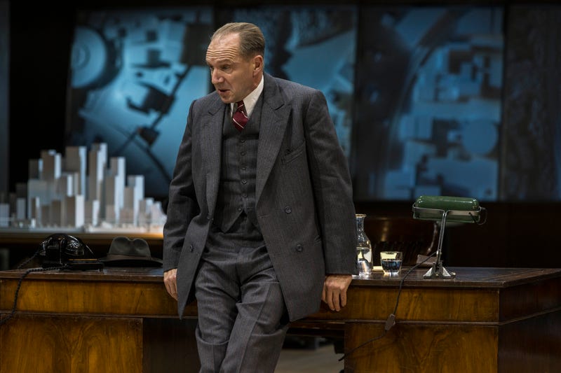 Ralph Fiennes as Robert Moses in "Straight Line Crazy" at The Shed, October 18–December 11, 2022.