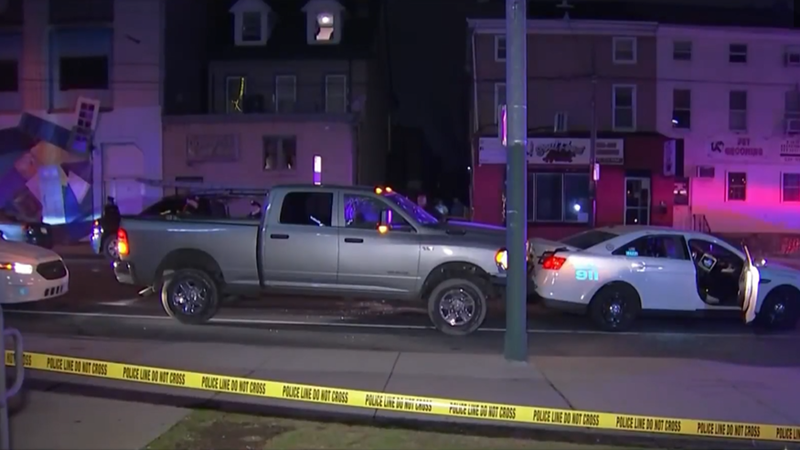 A man shot at two police officers, giving them minor injuries. Police returned fire, critically injuring the gunman.