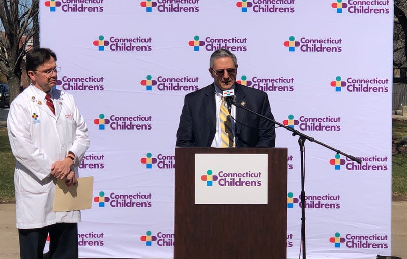 Connecticut Children's CEO Jim Shmerling with Dr. Juan Salazar to the left