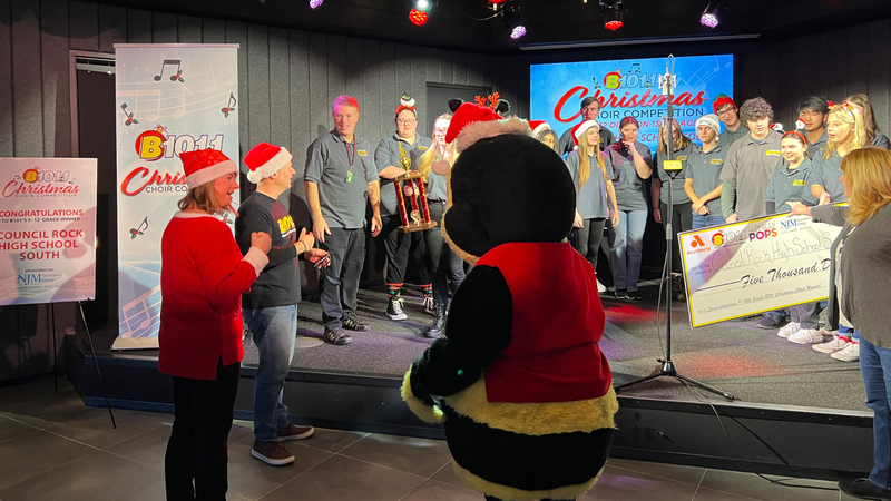 9-12 Christmas Choir Champions Council Rock High School South Perform at B101.1