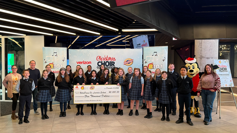 B101's 2025 K-8 Christmas Choir Competition Champions Notre Dame De Lourdes School Performs at B101