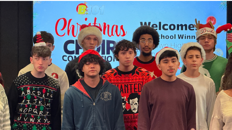 B101's 2025 High School Christmas Choir Competition Champions Woodstown High School Performs at B101