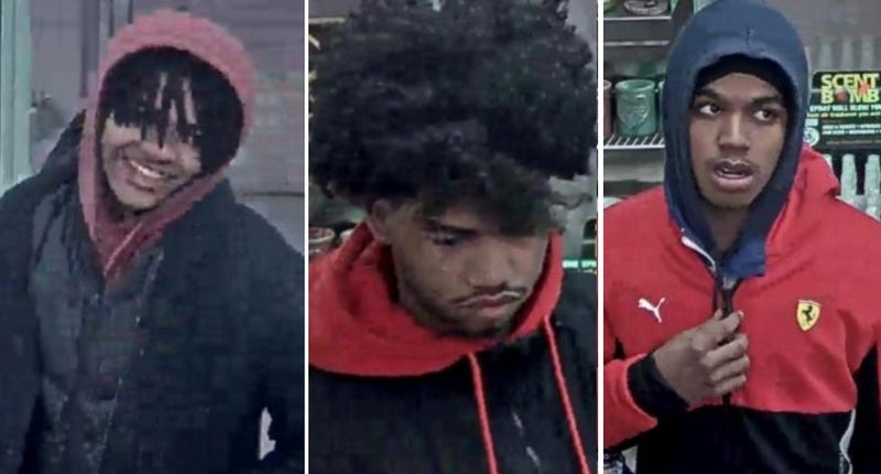 Photos show three suspects wanted in a shooting in Detroit