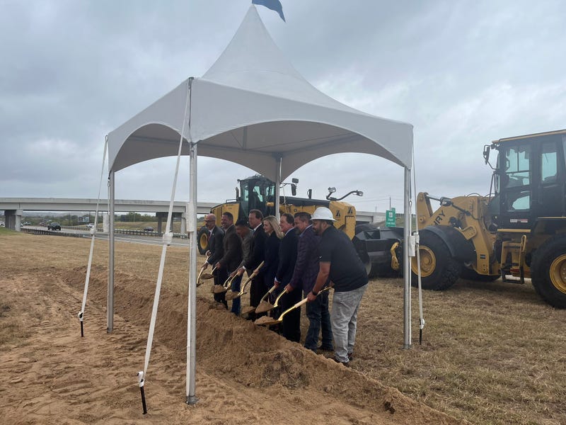 Officials break ground on a construction project on Interstate 30 in western Tarrant County on Monday, Nov. 4, 2024.