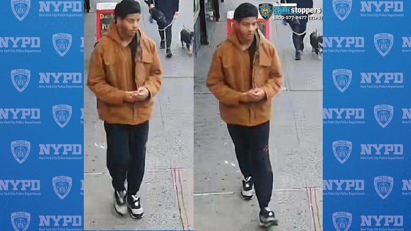 Images show the suspect around the time of the robbery at an East Village bar