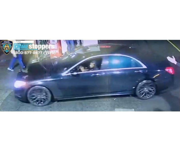The Mercedes sedan was last seen headed eastbound on W. 202nd Street, police said