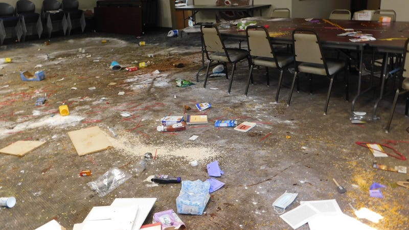Upper Peninsula authorities say a group of four juveniles caused tens of thousands of dollars worth of damage to a community center on a tribal reservation last month.