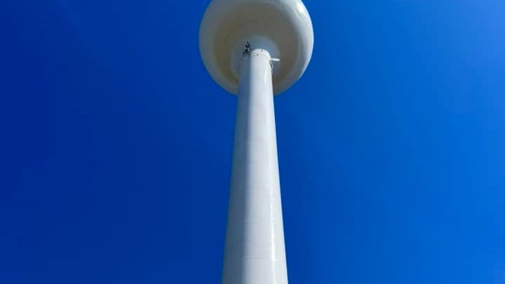 Worker needs to be rescued from the top of the Copeville water tower