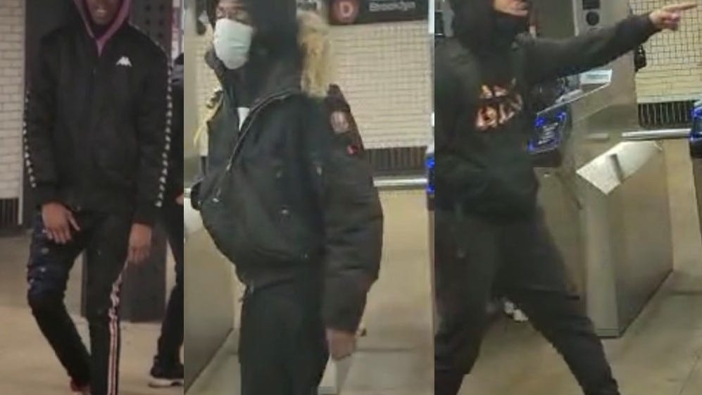 Subway rider slashed with ice pick after subway bump; 3 sought