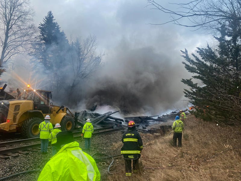 Authorities are investigating the cause of a raging fire that engulfed a wooden historic bridge in Mid Michigan and ultimately led to its collapse over the weekend