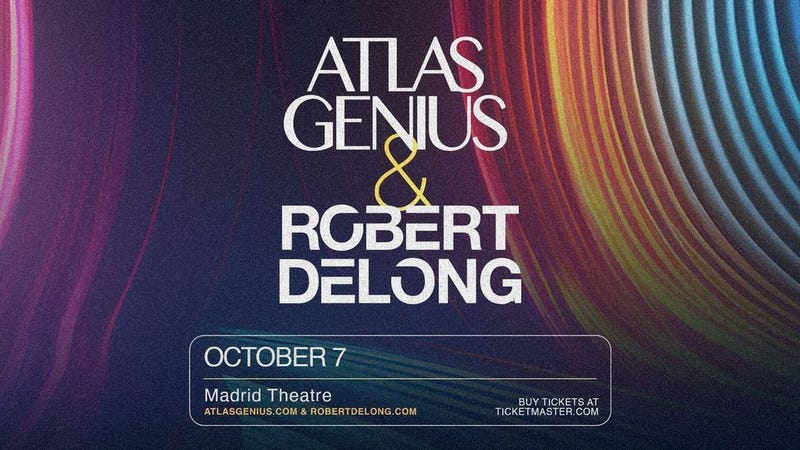 Robert DeLong x Atlas Genius at The Madrid Theater October 7, 2024