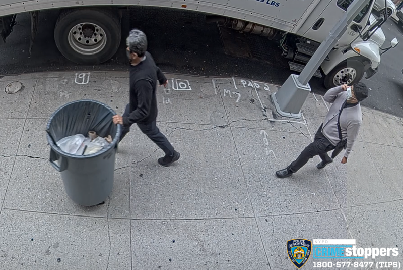 Surveillance image of suspect in jewelry show robbery. 